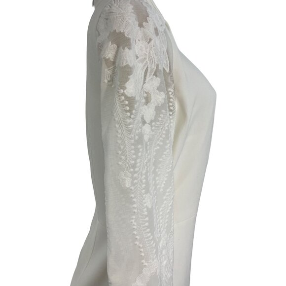 Elie Tahari Women's White Sheath Long Sleeve Zip Up Dress Sz 6 - NWT - Picture 6 of 11